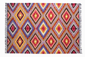 Rug R93 Sparkly cotton wool kilim