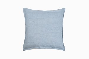 Powder blue linen cushion