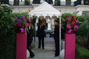 A walkway unit used as an entrance tent