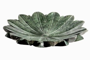 Large green marble lotus flower dish