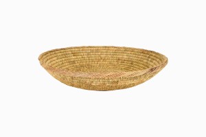 Finely woven straw basket