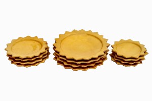 Sun plates stacked (three sizes)