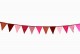 Bunting red and pink mix