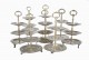 Silver metal cake stands