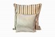 Middle eastern silk cushions with gold and taupe stripes