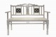 Lodhi two seater white wooden bench