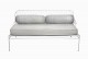 Palm Springs sofa white, pale grey cushions