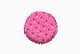 Magenta pom pom cushion