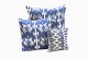 Blue Ikat cushions, 12