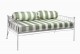 Palm Springs daybed white without canopy, and with handloomed stripe cushions