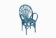 Bentwood chair Ref A blue side view