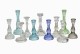 Mismatching glass candlesticks