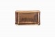 Food-safe oblong beaten copper tray