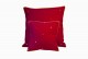 Red cotton cushions with gold sequins
