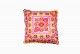 Square multicoloured pom pom cushion