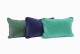 Velvet rectangular cushions, pine, soft purple and emerald