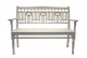 Lodhi three seater white wooden bench