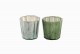 Glass votives with wide fluted detail